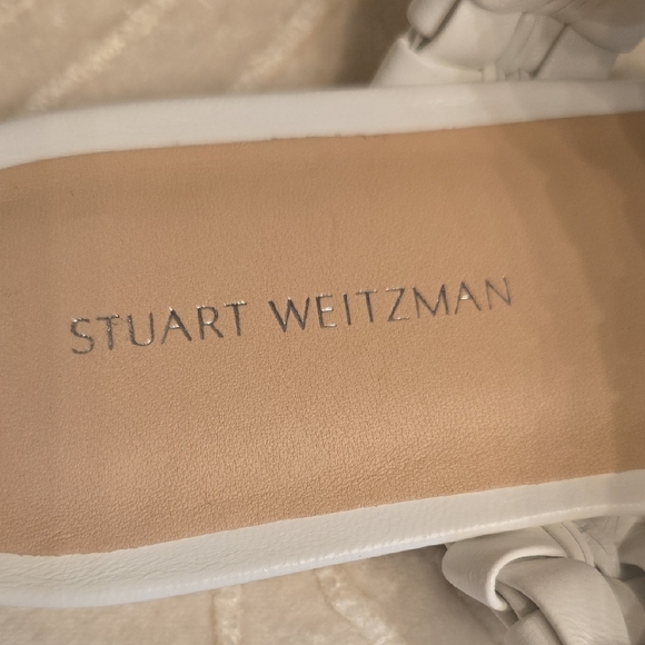 Stuart Weitzman White Braided Sandals - Picture 2 of 13